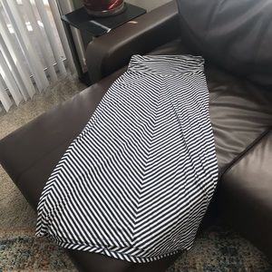 Blue and white striped Maxi skirt